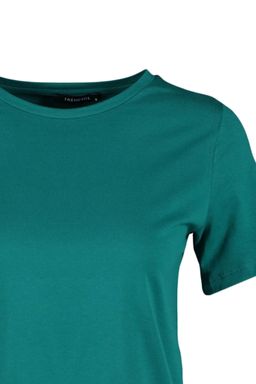 Zumrut Yesili %100 Pamuk Basic Bisiklet Yaka Orme T-Shirt TWOSS23TS00000