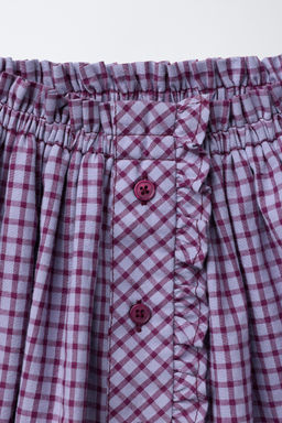 CHECK RUFFLE SKIRT - Zara фото 3
