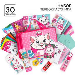 Набор первоклассника в папке, «Коты аристократы», 30 предметов