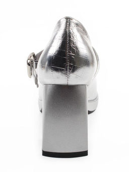 06-A126A-749C GREY/SILVER Туфли женские (натуральная кожа)