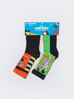 Mickey Mouse Desenli Erkek ?ocuk Soket ?orap 3l? - Waikiki фото 3