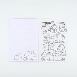 Цена за 10 шт. Блокнот раскраска А5, 8 страниц «Капибара»