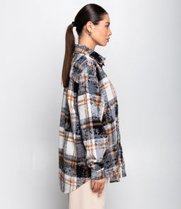 Рубашка #БШ2918, серый - Dommod фото 2