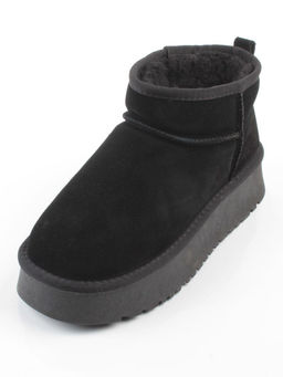 04-PF8520-1 BLACK Угги женские (натуральная замша, 100% шерсть)