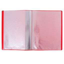 Папка с 40 вкладышами А4, 500 мкм, Calligrata, карман на корешке, красная  фото 2