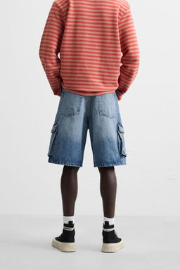 DENIM CARGO BERMUDA SHORTS - Zara фото 23