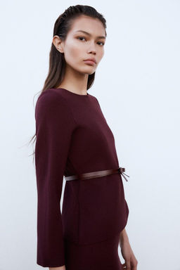 KNIT TOP WITH BELT - Zara фото 4