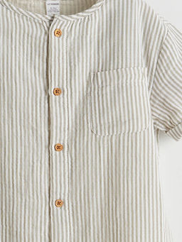 Pamuklu ?izgili Erkek ?ocuk G?mlek