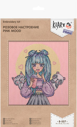 Klart набор для вышивания 8-557 Розовое настроение 19 х 19 см