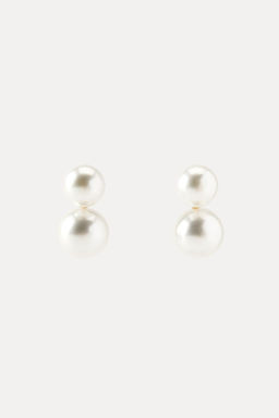 DOUBLE FAUX PEARL EARRINGS - Zara фото 2