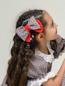 Заколка автомат Забава красный