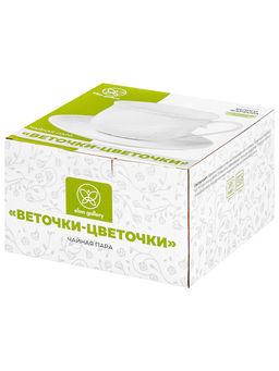 Чайная пара 2 пр. 450 мл 14*11*8,5 см Веточки-цветочки, фарфор - Elan gallery фото 14