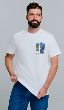 Арт. 61140 Футболка мужская 48-58 (6 шт) Цвет:белый