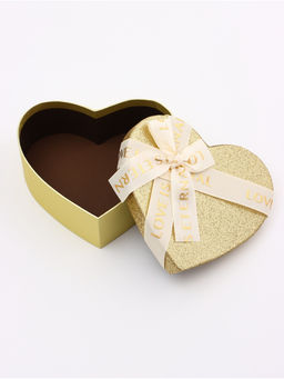 Набор подарочных коробок сердце 3 в 1, золото с бантом Любовь вечна, 22?20?9; 18.5?17?7.5; 16?14?6 см