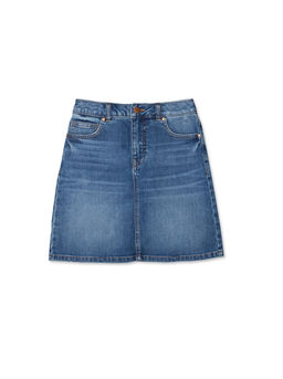 CONTE Джинсовая mini-юбка А-силуэта CON-357 mid blue
