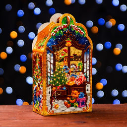 Цена за 10 шт. Подарочная коробка Дед Мороз 11,1 х 5,8 х 20,5 см