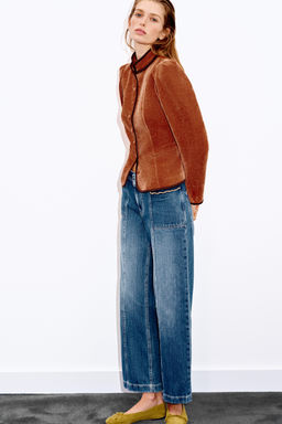 BLAZER VIVOS CONTRASTE / Naranja quemado - Zara фото 5