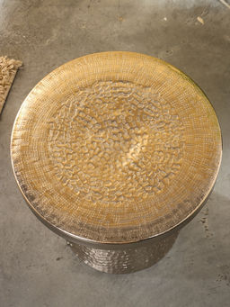 Столик кофейный, 39×39×49 см, серебряный