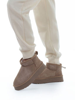 04-PF8520-3 BEIGE Угги женские (натуральная замша, 100% шерсть)