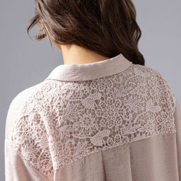 Рубашка комбинированный с кружевом, Нежный вздох