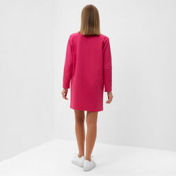 Платье женское короткое MINAKU: Casual Collections, розовое, размер 50