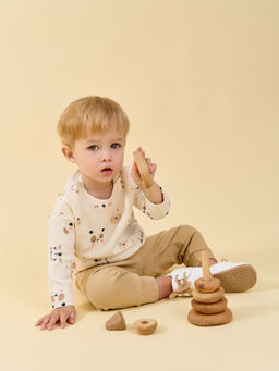 Брюки со спущенным шагом Песок из кашкорсе 0+ - Bungly фото 5