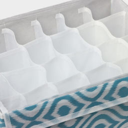 Органайзер для хранения белья Доляна Лагуна, 24 ячейки, с прозрачной крышкой, 383010 см, бирюзовый фото 4