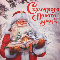 Цена за 5 шт. Коробка для кондитерских изделий с пластиковой крышкой «Сказочного Нового года», 13×13×3 см