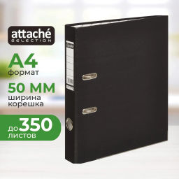 Папка-регистратор ECONOMY PLUS 50мм,чер,ПБП1,карм.кор,мет.уг - Attache фото 2