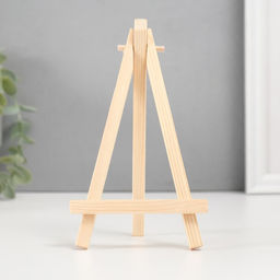 Цена за 10 шт. Настольная подставка тренога «Мольберт», дерево, для фото, книг, телефона, 1.4×9×16 см