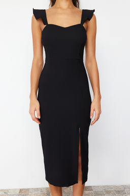 TRENDYOLMILLA Siyah Dokuma Elbise TPRSS24EL00134  фото 4