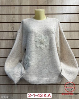 Свитер женский с цветочками
