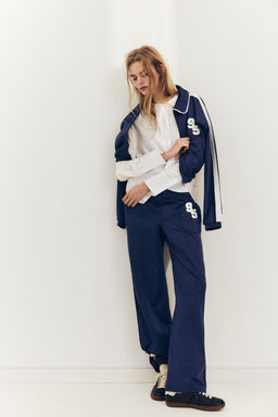 SATIN TROUSERS WITH SIDE STRIPES
