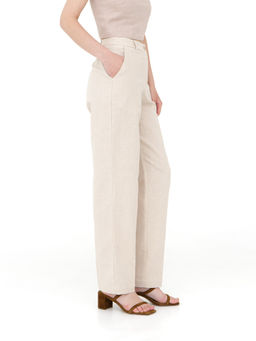 Брюки из льна и хлопка КЛ-7809-ИЛ23 бежевый
