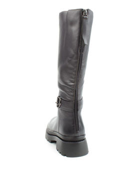 02-FI714-2M BLACK Сапоги зимние женские (натуральная кожа, байка, натуральный мех) - Фабричный китай фото 5