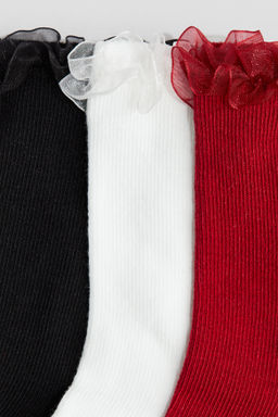 Pack de 3 calcetines con ribete sobrehilado