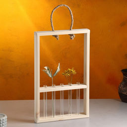 Подарочный ящик «Рамка», 26×5×40 см, деревянный, 5 колб