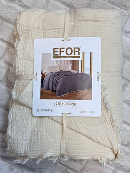 ПЛЕД EFOR МУСЛИН  220*240  (КРЕМОВЫЙ)