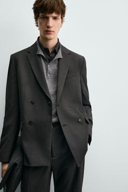 DOUBLE-BREASTED SUIT BLAZER - Zara фото 5
