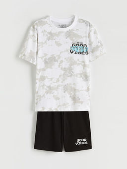 New York Bask?l? Erkek ?ocuk ?ortlu Pijama Tak?m?