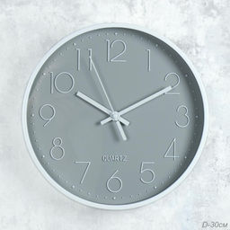 Часы настенные 30 см серые / 6054Т6-2 /уп 30/