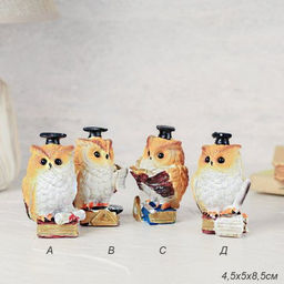 Фигурка Сова на книге 8 см / 6097 /уп 216/