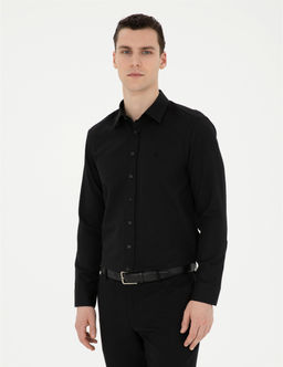 Siyah Slim Fit Arm_rl_ Uzun Kollu G_mlek - Pierre cardin фото 3