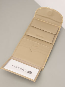 LACCOMA кошелек LA-2075-бежевый-золотой натуральная кожа  фото 4