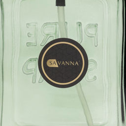 Дозатор для мыла SAVANNA, стекло, 580 мл, зелёный