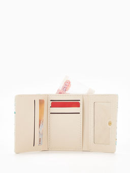 Кошелёк женский на кнопке, 10.5?2.5?8.5 см, с цветочным принтом, разноцветный