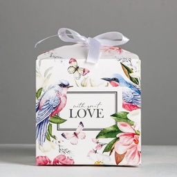 Цена за 2 шт. Коробка подарочная складная, упаковка, «Цветочная», 12×12×12 см