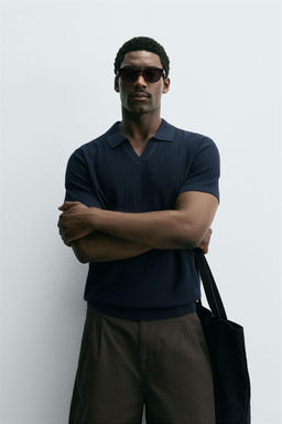 RIB KNIT POLO SHIRT - Zara фото 2
