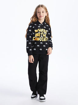 H12 Bask?l? Uzun Kollu K?z ?ocuk Hoodie - Waikiki фото 2