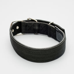 Ошейник Комфорт комбинированный, 70 х 4 см, ОШ 51-61 см, чёрный - Пижон фото 2